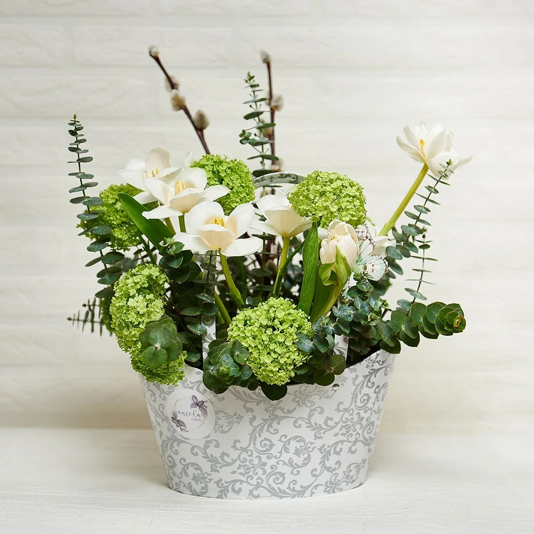 Aranjament Floral "Cosulețul cu Lalele"