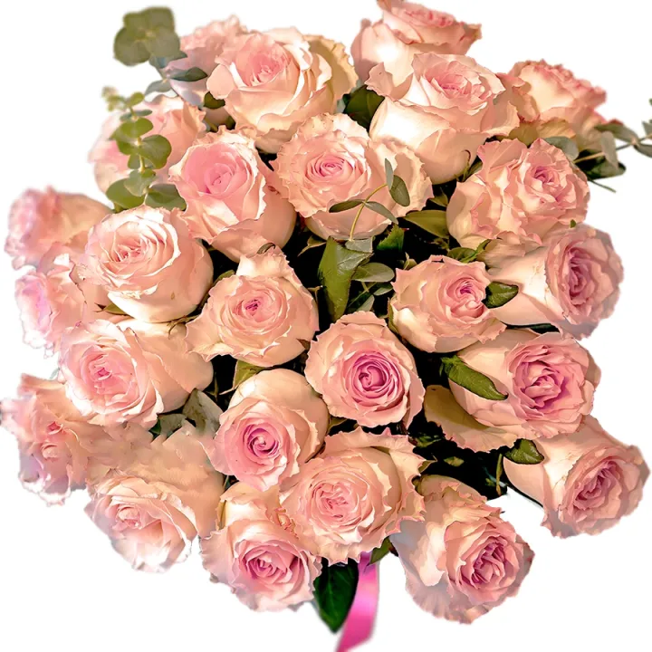 Eleganță în Roz 🌿: Buchet Premium cu 25 de Trandafiri